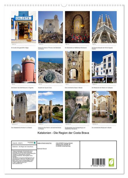 Produktbild: Katalonien - Die Region der Costa Brava (hochwertiger Premium Wandkalender 2026 DIN A2 hoch), Kunstdruck in Hochglanz