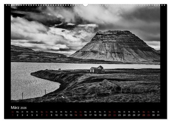 Produktbild: Soultouch - Schwarzwei&szlig; Landschaften, die die Seele ber&uuml;hren (hochwertiger Premium Wandkalender 2026 DIN A2 quer), Kunstdruck in Hochglanz