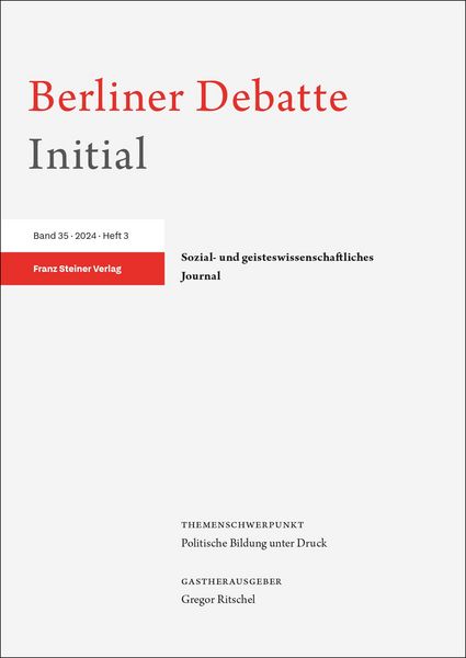 Produktbild: Berliner Debatte Initial 35 (2024) 3