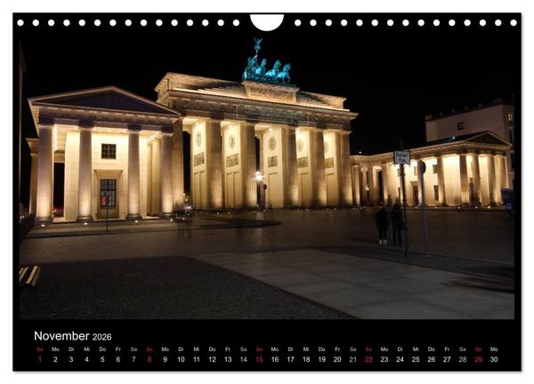 Produktbild: Berlin bei Nacht 2026 (Wandkalender 2026 DIN A4 quer), CALVENDO Monatskalender