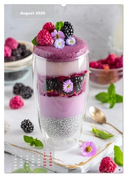 Produktbild: Vegane Dessertkreationen - S&uuml;&szlig;e K&ouml;stlichkeiten aus der veganen Backstube (Wandkalender 2026 DIN A2 hoch), CALVENDO Monatskalender