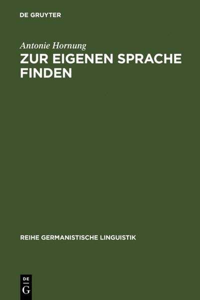 Produktbild: Zur eigenen Sprache finden