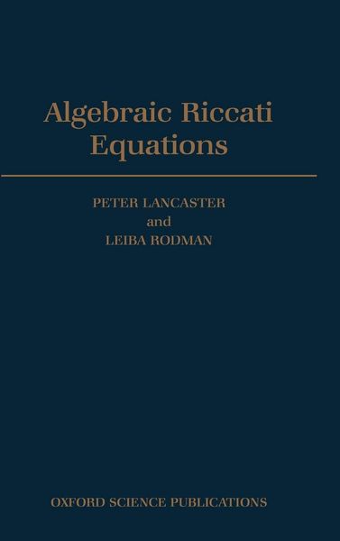 Produktbild: Algebraic Riccati Equations