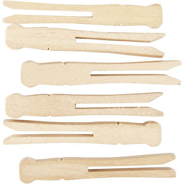 Produktbild: Creativ Company W&auml;scheklammern, L 9,5 cm, B 1,4 cm, 100 Stk