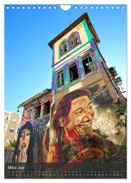 Produktbild: Graffiti Kunst an der frischen Luft (Wandkalender 2026 DIN A4 hoch), CALVENDO Monatskalender