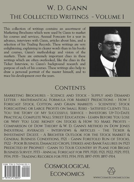 Produktbild: Collected Writings of W.D. Gann - Volume 1