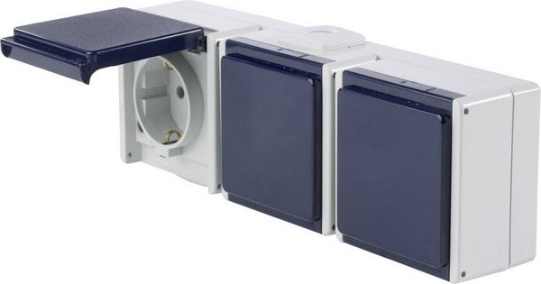 Produktbild: AS Schwabe 62464 Aufputz-Steckdose IP54 Grau