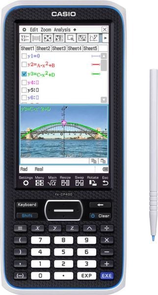 Produktbild: Casio FX-CP400 Grafikrechner Schwarz Display (Stellen): 25 batteriebetrieben (B x H x T) 89 x 21.1 x 206 mm