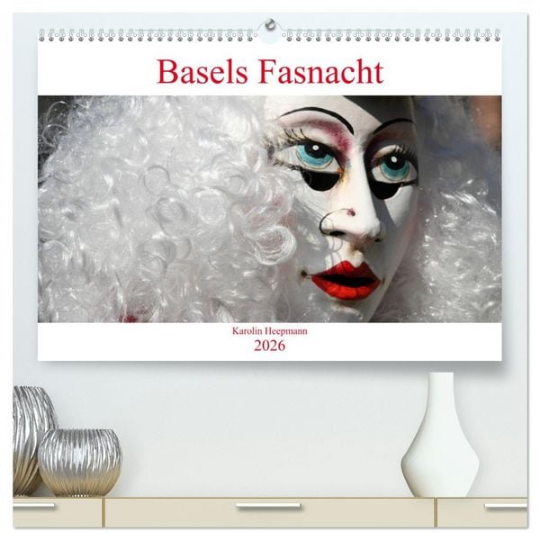 Basels Fasnacht (hochwertiger Premium Wandkalender 2026 DIN A2 quer), Kunstdruck in Hochglanz