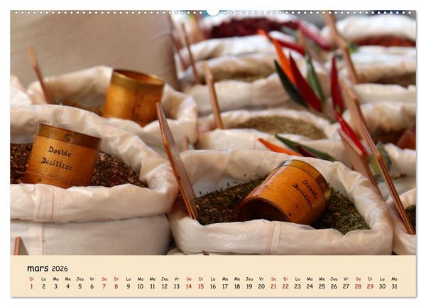 Produktbild: Aux march&eacute;s en France (Calendrier mural 2026 DIN A2 vertical) calendrier de bureau