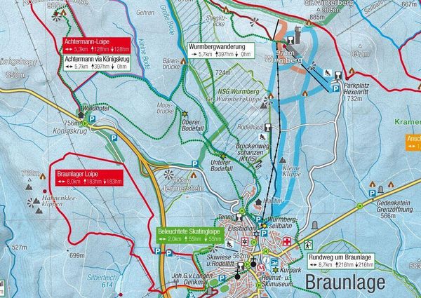 Produktbild: Markgraf, A: Wanderkarte Der Hochharz 1:50.000