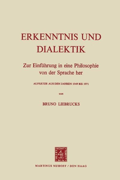 Produktbild: Erkenntnis und Dialektik