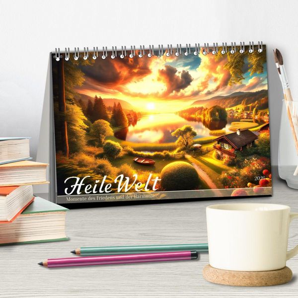 Produktbild: Heile Welt - Momente des Friedens und der Harmonie (Tischkalender 2026 DIN A5 quer), CALVENDO Monatskalender