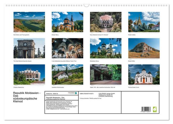 Produktbild: Republik Moldawien - Das s&uuml;dosteurop&auml;ische Kleinod (Wandkalender 2026 DIN A2 quer), CALVENDO Monatskalender