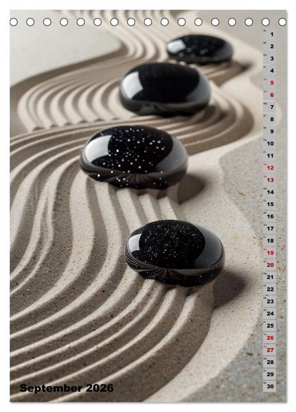 Produktbild: Zen aus Sand (Tischkalender 2026 DIN A5 hoch), CALVENDO Monatskalender