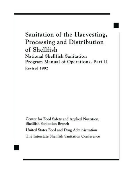 Produktbild: Sanitation of the Harvesting, Processing, and Distribution of Shellfish