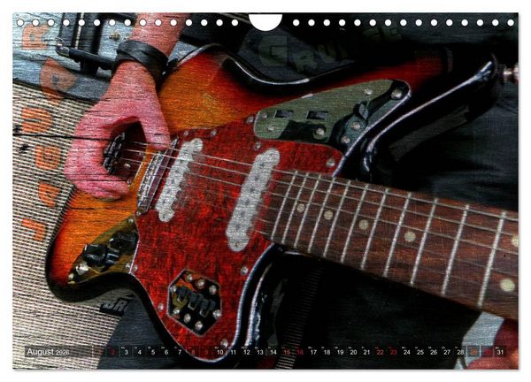 Produktbild: Gitarren - Grunge Style (Wandkalender 2026 DIN A4 quer), CALVENDO Monatskalender