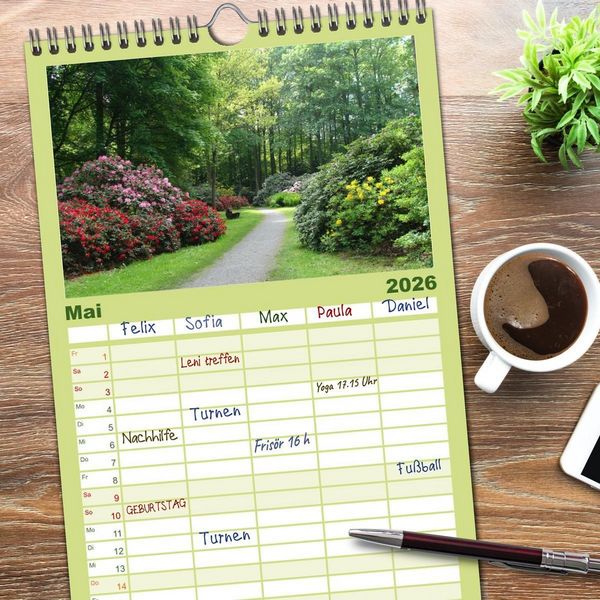 Produktbild: Familienplaner 2026 - Bad Sassendorf mit 5 Spalten (Wandkalender, 21 x 45 cm) CALVENDO