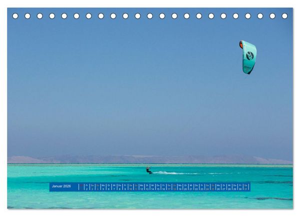 Produktbild: Kite Boarding El Gouna (Tischkalender 2026 DIN A5 quer), CALVENDO Monatskalender
