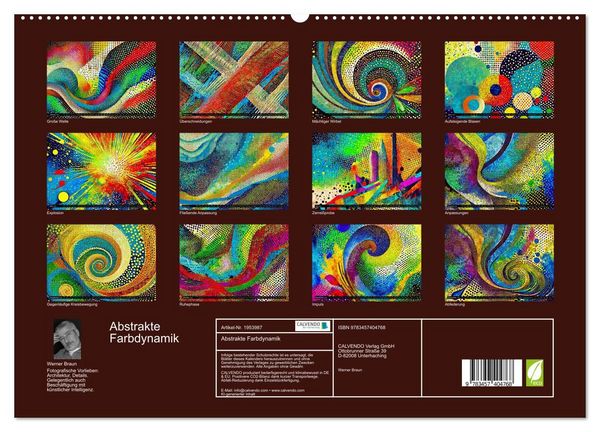 Produktbild: Abstrakte Farbdynamik (hochwertiger Premium Wandkalender 2026 DIN A2 quer), Kunstdruck in Hochglanz