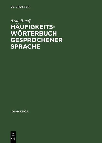 Produktbild: H&auml;ufigkeitsw&ouml;rterbuch gesprochener Sprache