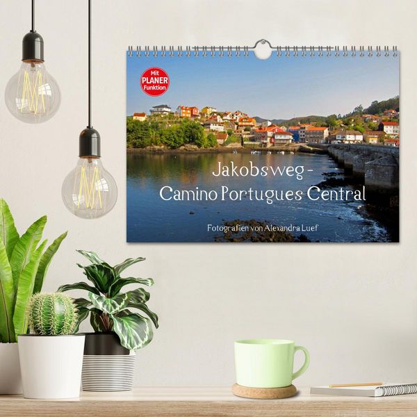 Produktbild: Jakobsweg - Camino Portugues Central (Wandkalender 2026 DIN A4 quer), CALVENDO Monatskalender
