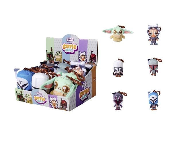 Produktbild: Pl&uuml;sch STAR WARS Cutie Clipz 6fach sortiert