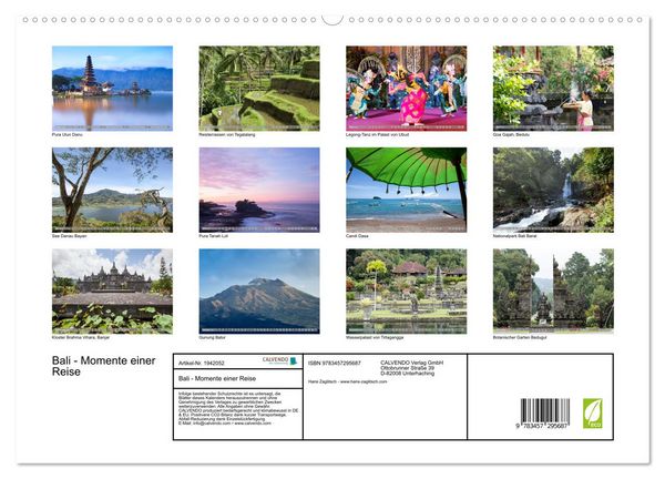 Produktbild: Bali - Momente einer Reise (hochwertiger Premium Wandkalender 2026 DIN A2 quer), Kunstdruck in Hochglanz