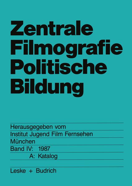 Produktbild: Zentrale Filmografie Politische Bildung
