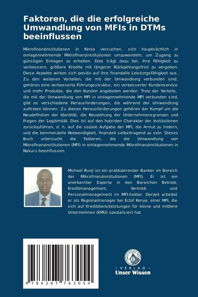 Produktbild: Faktoren, die die erfolgreiche Umwandlung von MFIs in DTMs beeinflussen