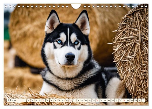 Produktbild: Siberian Huskies - die Extremsportler (Wandkalender 2026 DIN A4 quer), CALVENDO Monatskalender