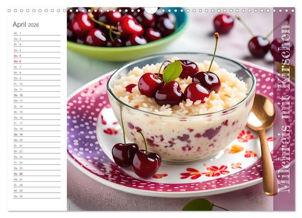 Produktbild: Kirschlust - K&ouml;stlichkeiten aus und mit Kirschen (Wandkalender 2026 DIN A3 quer), CALVENDO Monatskalender