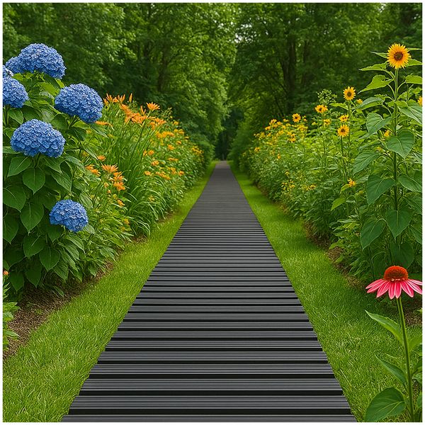 Produktbild: HTI-Living Gartenweg Nessa zum Ausrollen, 80teilig, grau