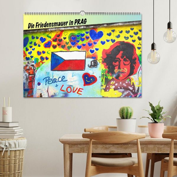 Produktbild: Die Friedensmauer in Prag (Wandkalender 2026 DIN A2 quer), CALVENDO Monatskalender