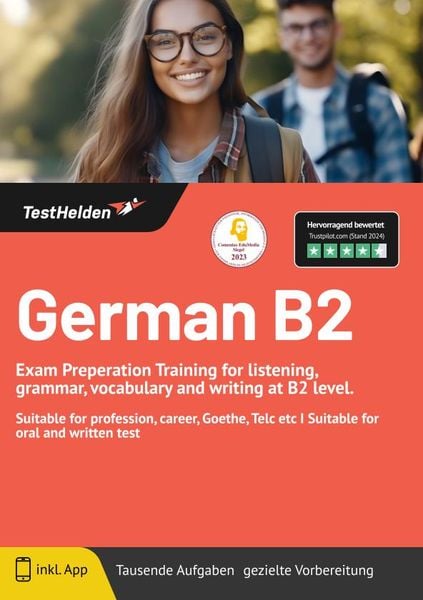 Produktbild: German B2: Exam Preperation Training for listening, grammar, vocabulary and writ