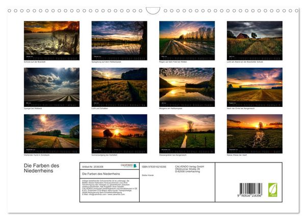 Produktbild: Die Farben des Niederrheins (Wandkalender 2026 DIN A3 quer), CALVENDO Monatskalender