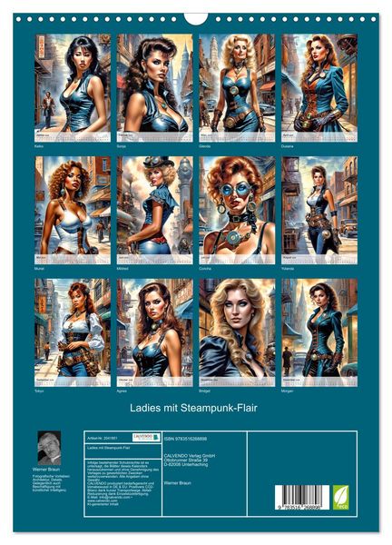 Produktbild: Ladies mit Steampunk-Flair (Wandkalender 2026 DIN A3 hoch), CALVENDO Monatskalender