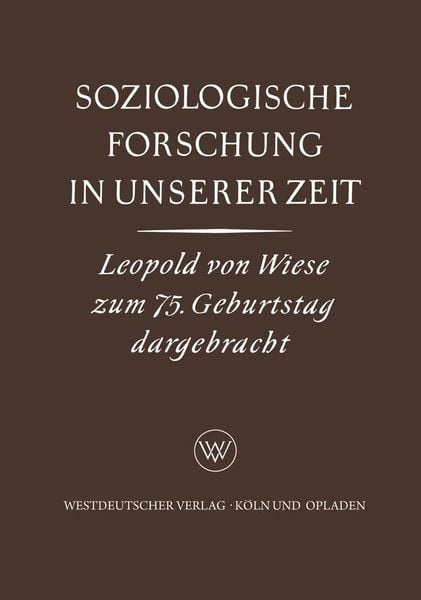 Produktbild: Soziologische Forschung in Unserer Zeit