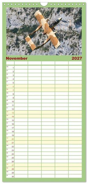 Produktbild: Familienplaner 2027 - Milit&auml;rflieger mit 5 Spalten (Wandkalender, 21 x 45 cm) CALVENDO