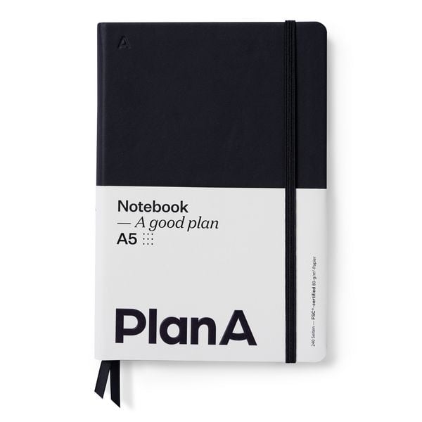 Produktbild: Notizbuch A5 Hardcover Punktiert Midnight Black