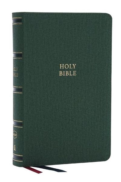 Produktbild: Nkjv, Single-Column Reference Bible, Verse-By-Verse, Green Leathersoft, Red Letter, Comfort Print (Thumb Indexed)