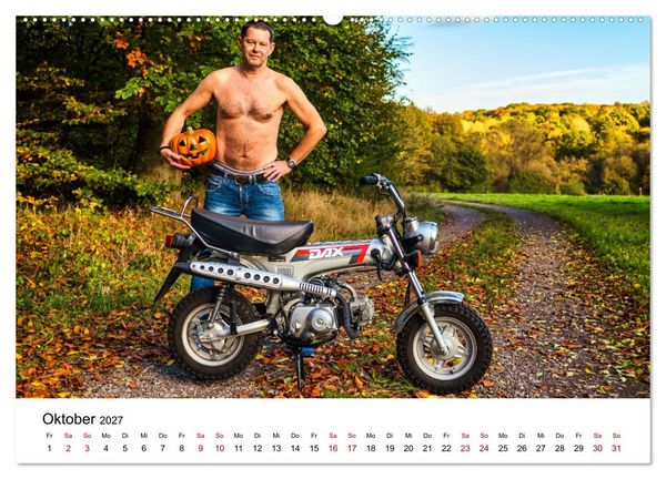 Produktbild: Echte M&auml;nner, coole Mopeds (hochwertiger Premium Wandkalender 2027 DIN A2 quer), Kunstdruck in Hochglanz