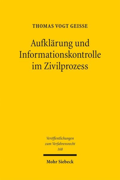 Produktbild: Aufkl&auml;rung und Informationskontrolle im Zivilprozess