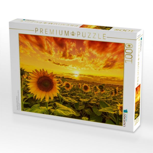 Produktbild: CALVENDO Puzzle Sonnenblumenfeld in Reform | 1000 Teile Lege-Gr&ouml;&szlig;e 64x48cm Foto-Puzzle f&uuml;r gl&uuml;ckliche Stunden