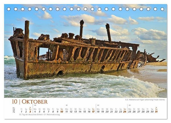 Produktbild: Australien - Cairns-Brisbane (Tischkalender 2027 DIN A5 quer), CALVENDO Monatskalender
