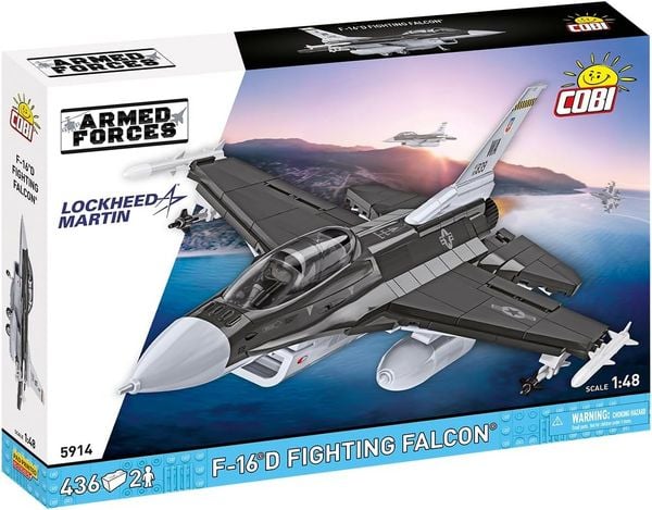 COBI Armed Forces 5914 - F-16D Fighting Falcon, Lockheed Martin, Bausatz 1:48, 436+2 Klemmbausteine