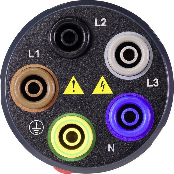 Produktbild: VOLTCRAFT VMA-3L 16 Messadapter CEE-Stecker 16A 5polig - Buchse 4mm Dunkelgrau, Rot