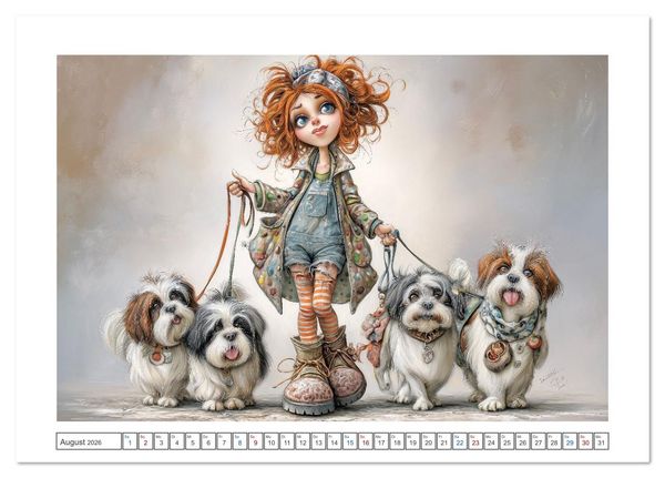 Produktbild: Wuff und weg! (Tischkalender 2026 DIN A5 quer), CALVENDO Monatskalender