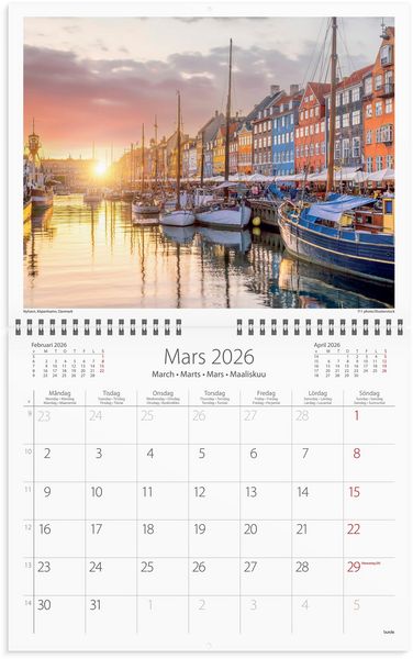 Produktbild: Burde Wandkalender Scandinavia 2026