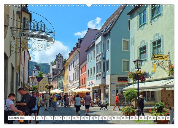 Produktbild: F&uuml;ssen im Allg&auml;u &ndash; Hier genie&szlig;t die Seele eine romantische Zeit (hochwertiger Premium Wandkalender 2026 DIN A2 quer), Kunstdruck in Hochglanz